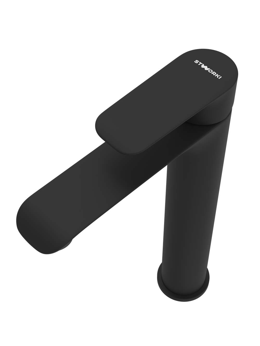 Смеситель для раковины STWORKI Копенгаген S42020BK + донный клапан SW-001BK черный матовый