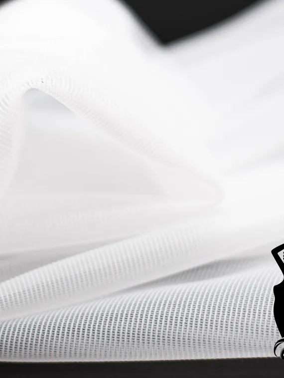 Неэластичная сетка оптом, Lauma Fabrics арт. 387, белый 001