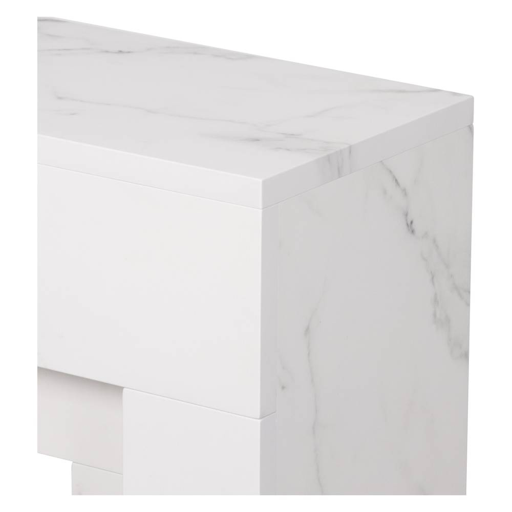 Каминокомплект:Очаг Electrolux EFP/P-1020LS, портал Simple Classic белый мрамор НС-1341148