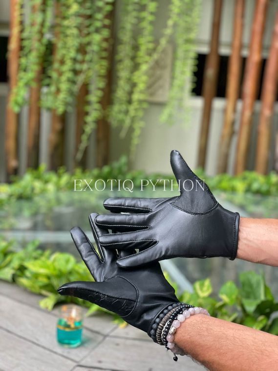 Перчатки из кожи крокодила AC-113