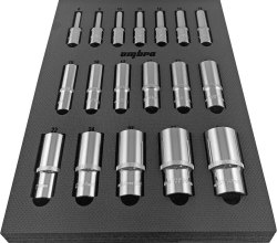 OMT18STE Набор головок торцевых глубоких 1/2" DR 8-32 мм в EVA ложементе 280х375 мм, 18 предметов