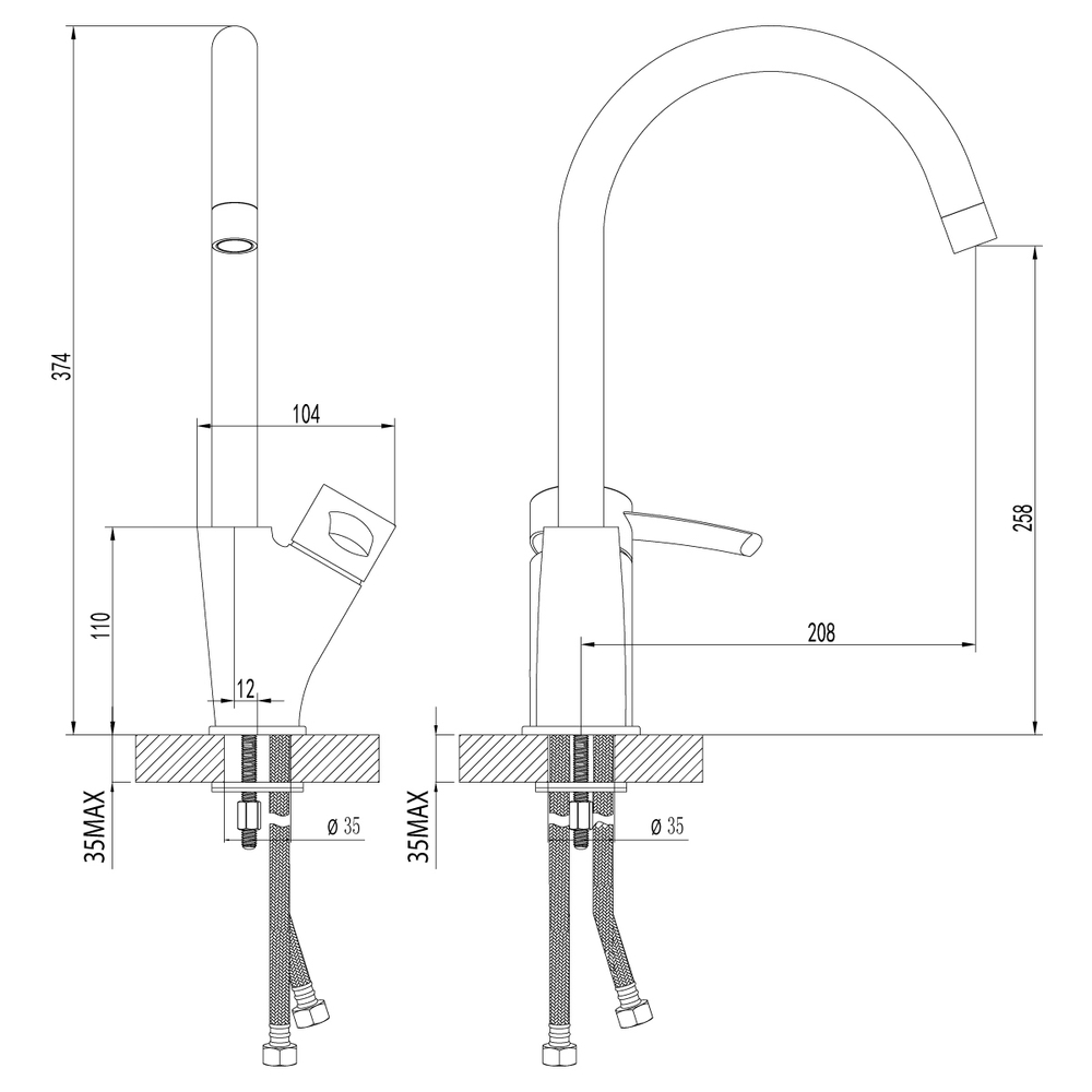 Смеситель для кухонной мойки Lemark Atlantiss (LM3205C)