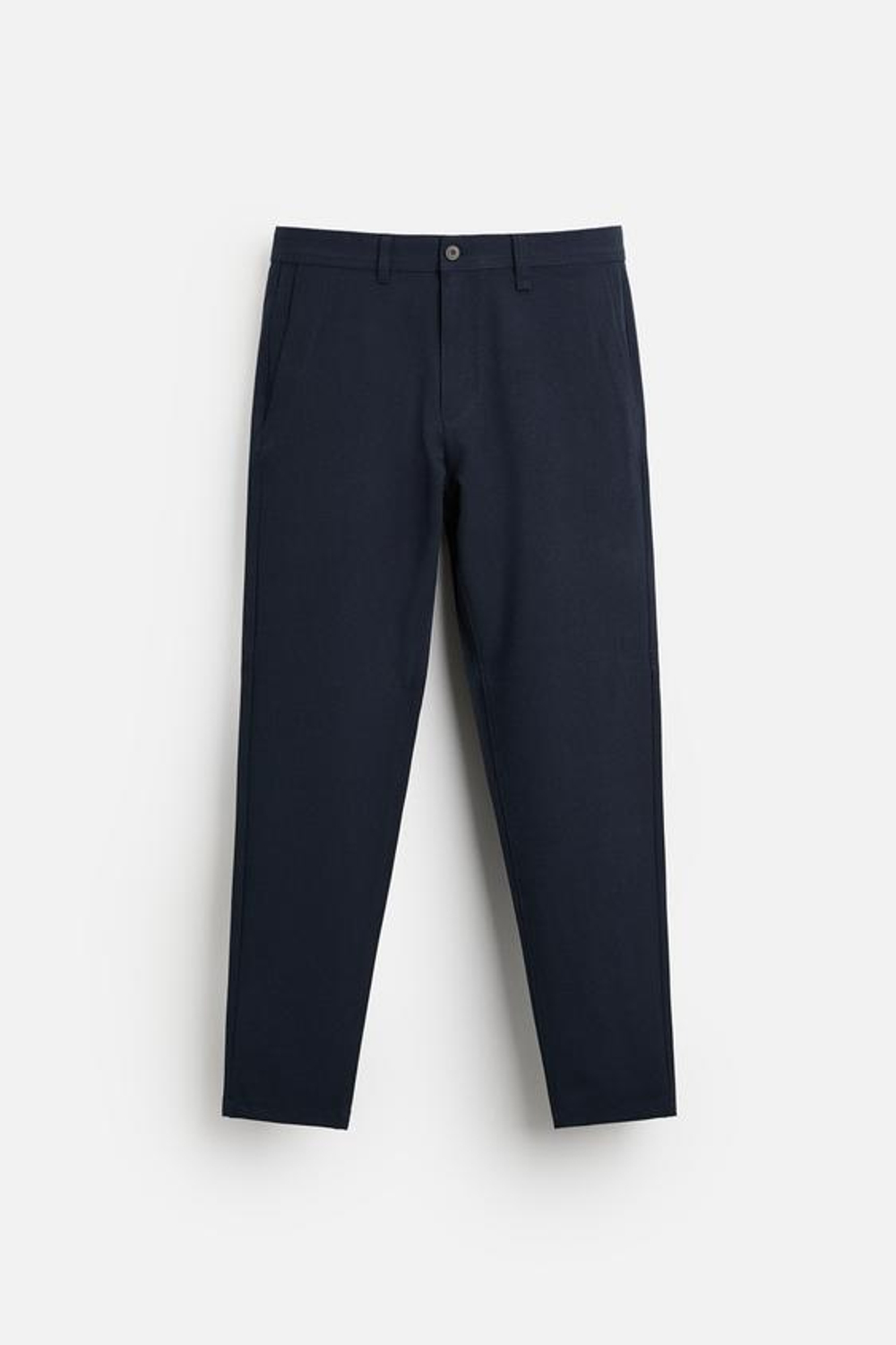 ZARA БРЮКИ КОМФОРТНОЙ ПОСАДКИ ИЗ РЕЛЬЕФНОЙ ТКАНИ, СИНИЙ С МЕЛАНЖЕВЫМ ЭФФЕКТОМ