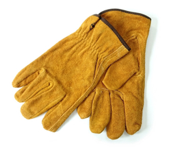 Перчатки желтые цельноспилковые короткие (2202)б 1/120