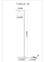 Торшер Moderli V11592-1F Omaha