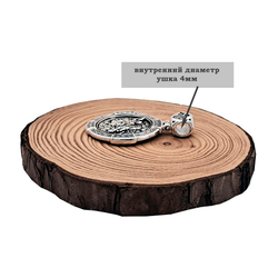 Серебряная иконка Георгий Победоносец 8357