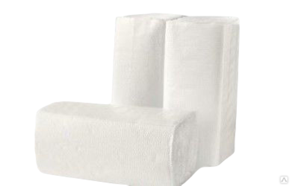 Полотенца бумажные V-сложения 1-слойные белые 25 г/м2 250 листов