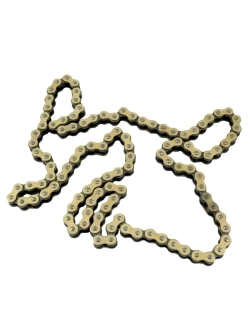 Цепь приводная для питбайка 420 - 120L Золотая