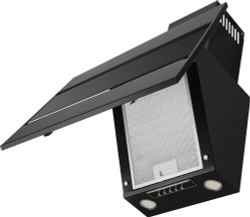 Каминная вытяжка Maunfeld BRIDGE 60 black glass black