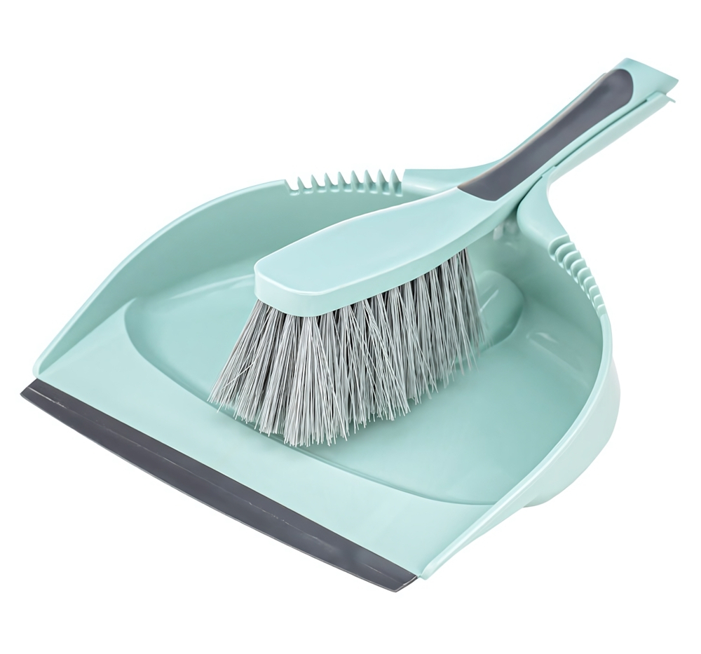 Щетка-сметка с совком ДУЭТ прорезиненная рукоятка М5176