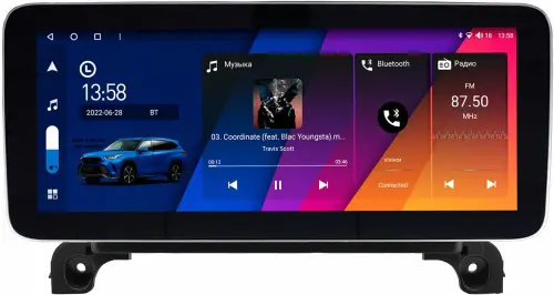 Магнитола для Peugeot 3008, 4008, 5008 2016-2024 - Canbox H-Line 0075 монитор 12.3" QLED в стиле MERCEDES на Android 10, Быстрая, ТОП-процессор, CarPlay, 4G SIM-слот