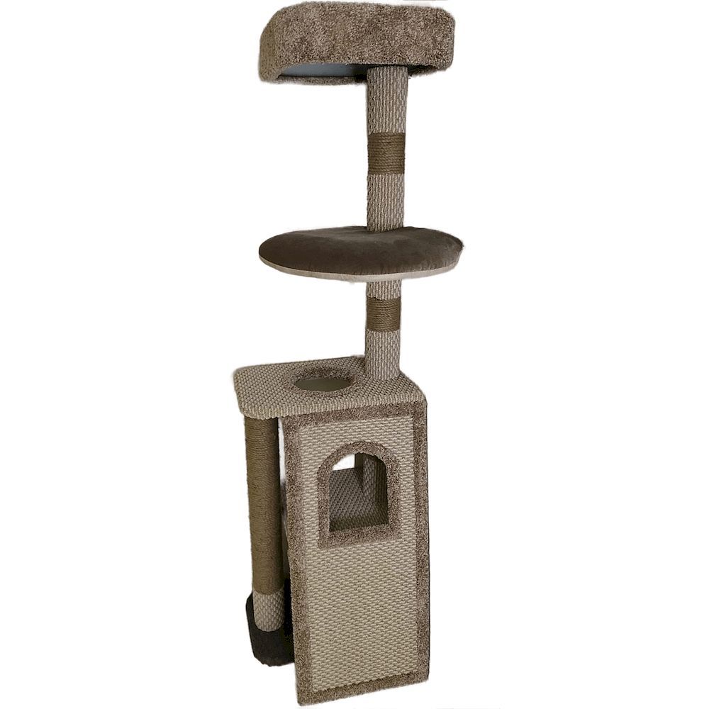 Игровая площадка для кошек № 6 высота 185 см, гамак, 3 когтеточки