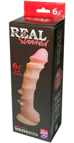 Фаллоимитатор REAL Standard с усиками на присоске (Цвет: телесный)