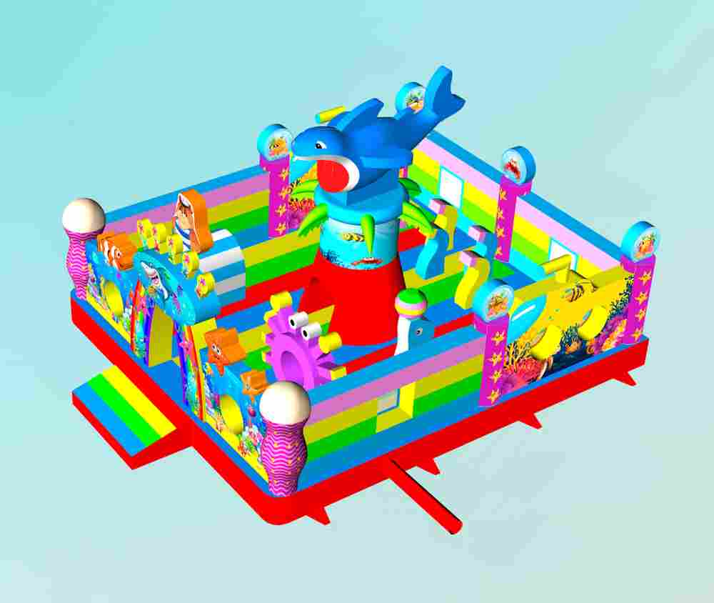 Коммерческий надувной батут "На морском дне" 7*6*5 м
