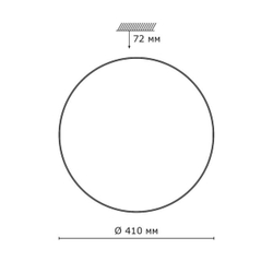2051/DLN PALE SN 211 Светильник пластик/белый/хром LED 48Вт 3000/4000/6000K D410 IP43 CCT LEKA