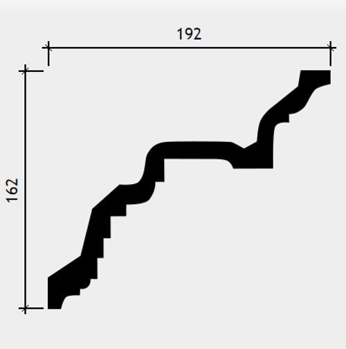 ЕВРОПЛАСТ КАРНИЗ ГИБКИЙ 1.50.110 (169*189*2000мм)