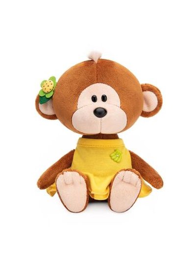 Мягкая игрушка Обезьянка Отиша в желтом платье 15см