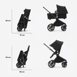 Коляска Bugaboo Fox Cub Complete 2 в 1 Black/Stormy Blue-Stormy Blue