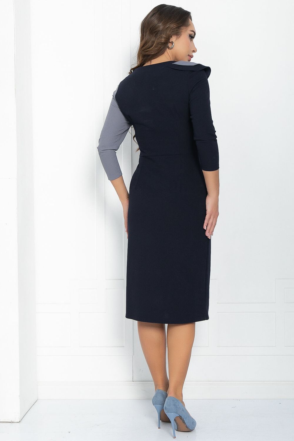 Платье Эванесса (серо-синие) П12745-35М LT Collection