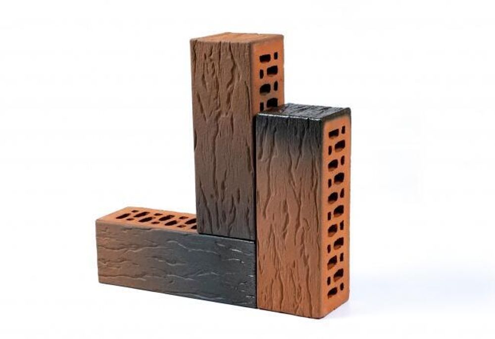 «Пятый элемент», 0.9НФ «Регенсбург» 250х85х88, “Евро утолщённый пустотелый” Флэш руст - Кирпич лицевой керамический пустотелый