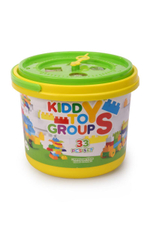 Конструктор в ведре BLOCKS №33. Артикул Арт.№043(в наборе 33 детали конструктора, ведро, крышка от в