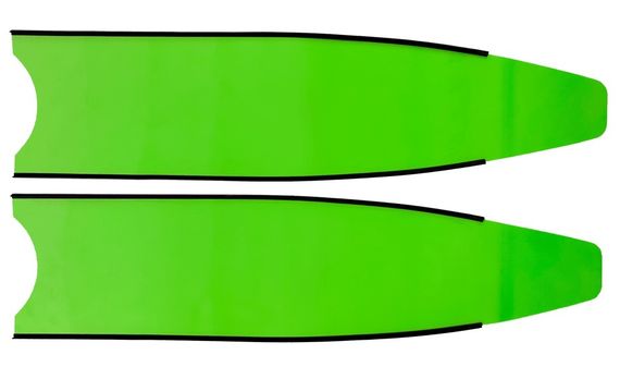 Лопасти Leaderfins Neon Green Ice без наклейки 20° черная отбортовка зеленые