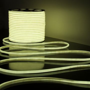 Светодиодный гибкий неон LS003 220V 9.6W 144Led 2835 IP67 6500К круглый холодный белый 50м Elektrostandard