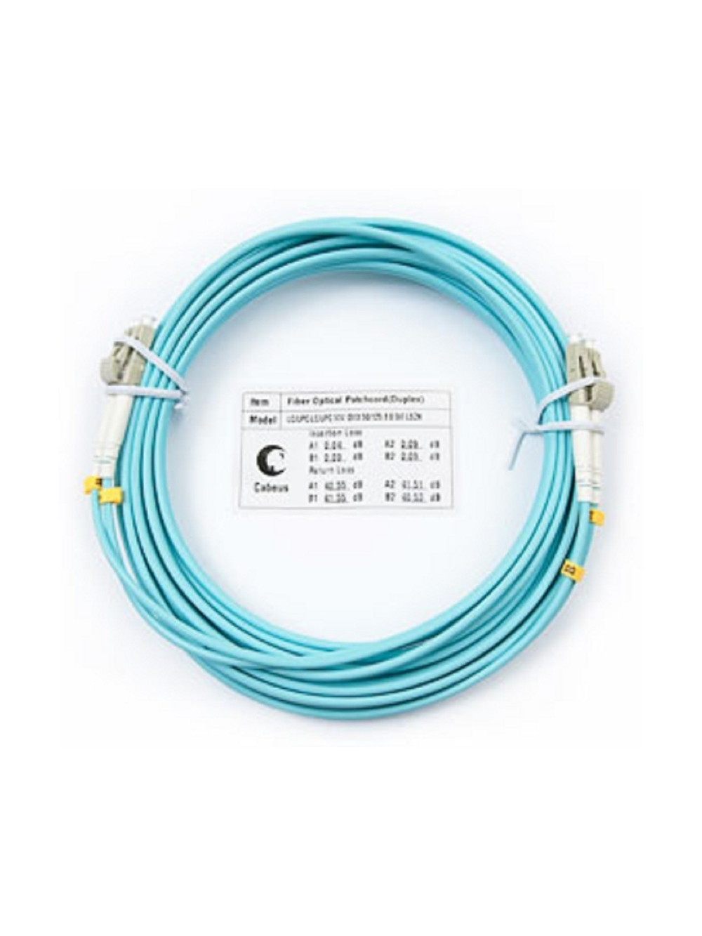 Cabeus FOP-50-LC-LC-7m Шнур оптический duplex LC-LC 50/125 mm OM3 7м LSZH
