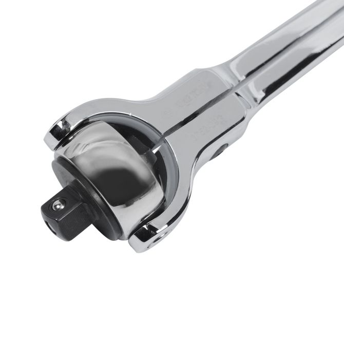 KING TONY (3752-09G) Трещотка 3/8", 235 мм, 72 зубца, дисковый механизм, поворотная голова с кнопкой