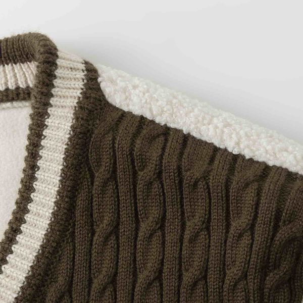 Свитер Lamb коричневый/бежевый - фото 4