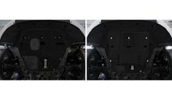 Защита картера и КПП AutoMax для Hyundai Sonata VIII (V - 2.0; 2.5) 2019-н.в./Kia K5 (V - 2.0; 2.5) 2020-н.в., сталь 1.5 мм, с крепежом, штампованная, AM.2861.1