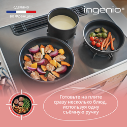 Набор посуды со съемной ручкой Tefal Ingenio Exception Noir, L7639453, 12 предметов