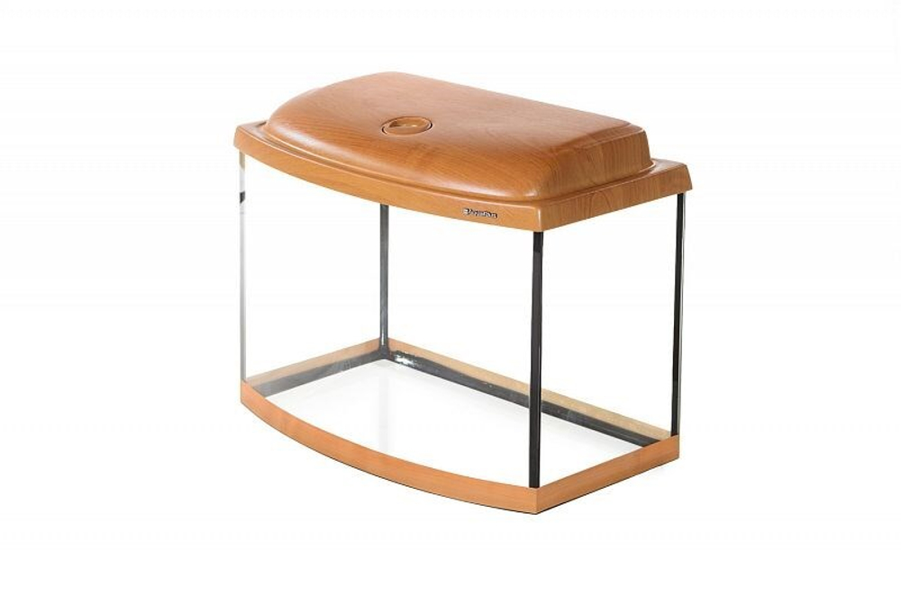 Аквариум Ф50 / 46л фигурный Ольха LED (50*30*35)+Крышка, лампа  LEDDY TUBE Retro Fit Sunny 1*8Вт, ст