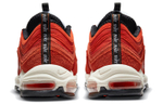 Nike Air Max 97 sports comfortable retro anti-fur fabric polyester shock absorption breathable wear-resistant wrapping non-slip support low-top air cushion casual running shoes men's white orange