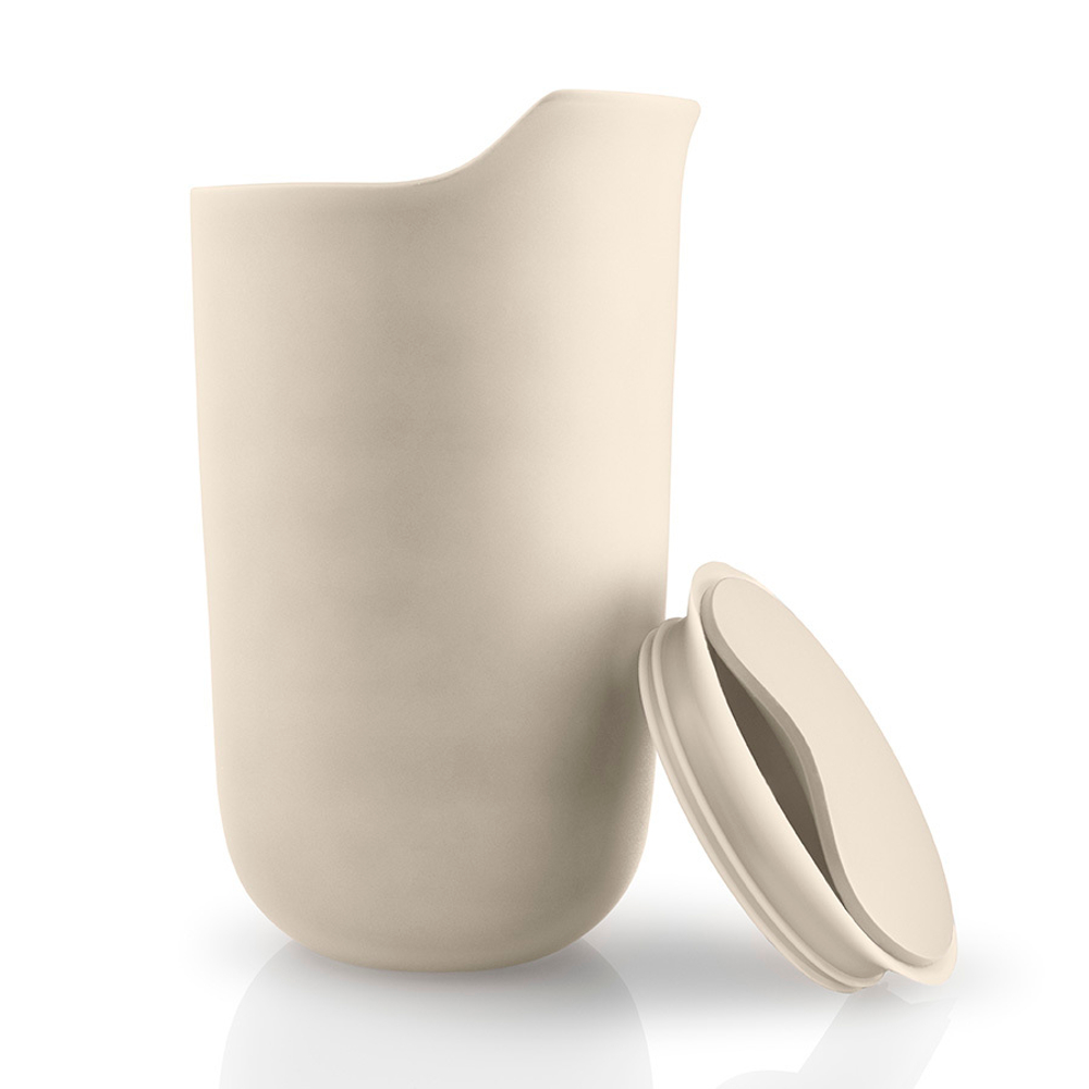 Термокружка керамическая, 280 мл, бежевая