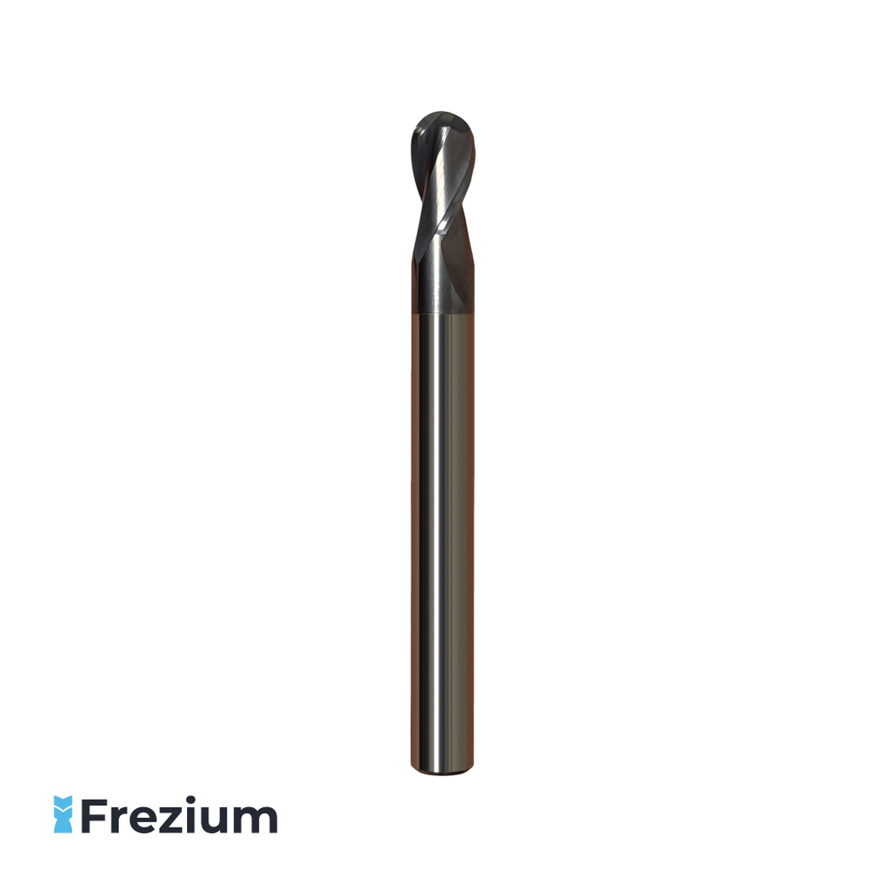 Сферическая фреза твердосплавная по металлу 10x10x18x100 Z2 R5