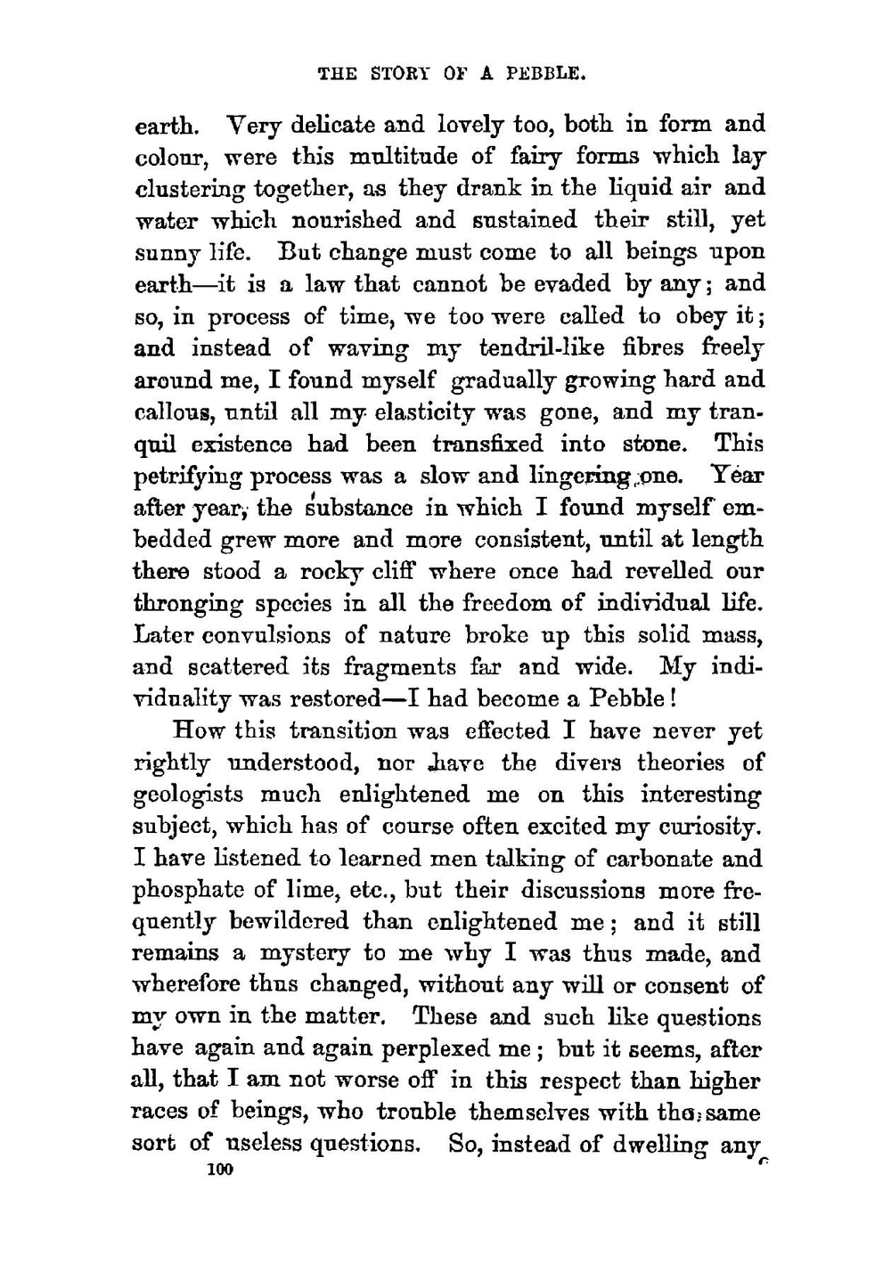 The story of a pebble | L A Hall