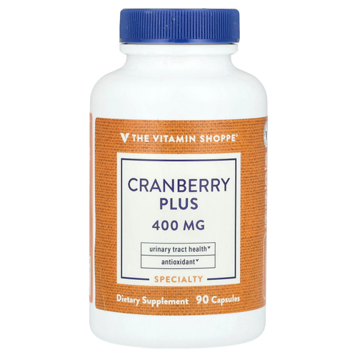 The Vitamin Shoppe, Cranberry Plus, 400 мг, 90 капсул