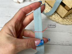 Резинка ТРИКОТАЖН. РЕФЛЕНАЯ 1,8см пыльно-голубой