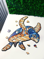 Деревянный, фигурный пазл EWA Морская Черепаха L 39x55 см