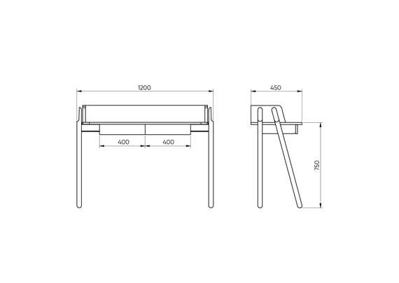 Консоль Basic 120*45 см (натуральный дуб, коричневый рогожка)