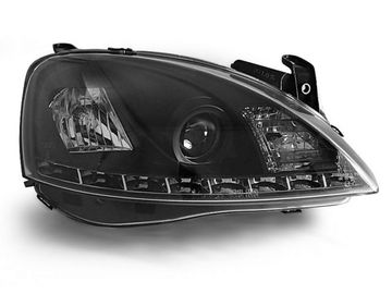 Передние фары Opel Corsa C daylight black