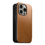 Кожаный чехол-книжка MagSafe Nomad Modern Leather Folio для iPhone 15 Pro Чехол из натуральной цельнозерновой кожи ECCO. Вмещает до трёх карт