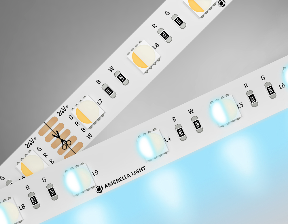 GS4403 5050 60Led/ 10W m/ 24V IP20 RGBW+6500K/ 5000*10*1.87mm (5 конт.)
