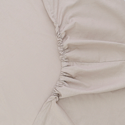 Простыня на резинке 180х200х30см Tkano Essential серо-бежевая