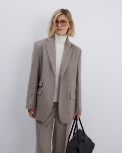 Жакет из смесового кашемира Лоро Пиана елочка