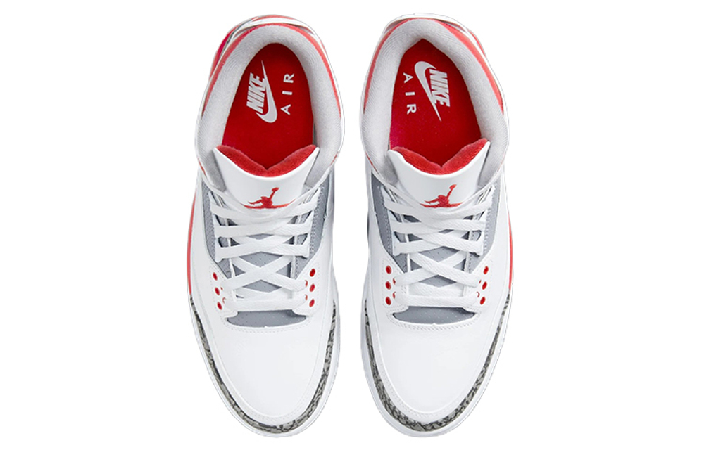 Jordan Air Jordan 3 retro "fire red" high-top retro basketball shoes for men and women with the same flame red and white 2022 replica version