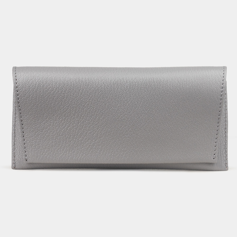 Футляр для очков Lentille из кожи козы, серого цвета