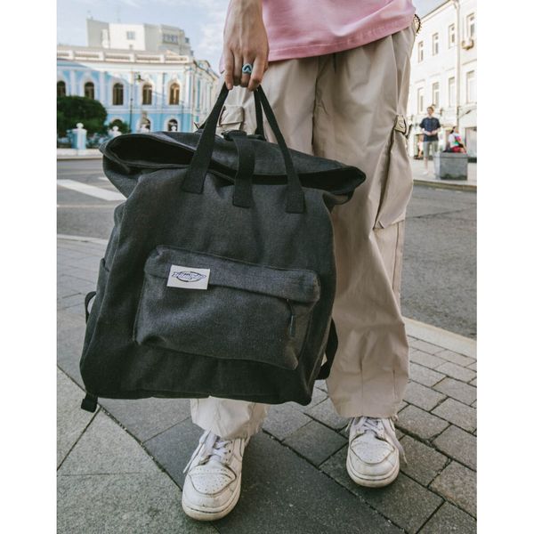 Рюкзак Хлопковый темно-серый - фото 3