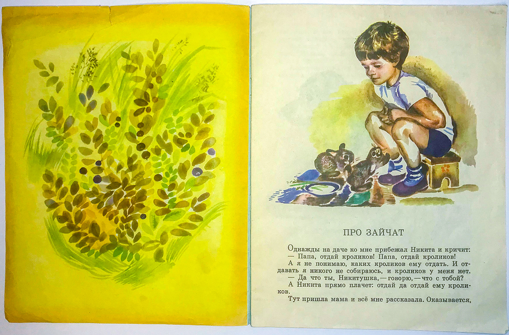 Чарушин Е. Про зайчат. Рис. Горячева Е. М., Издательство Малыш, 1987 г